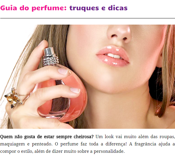 guia manual do perfume tudo sobre